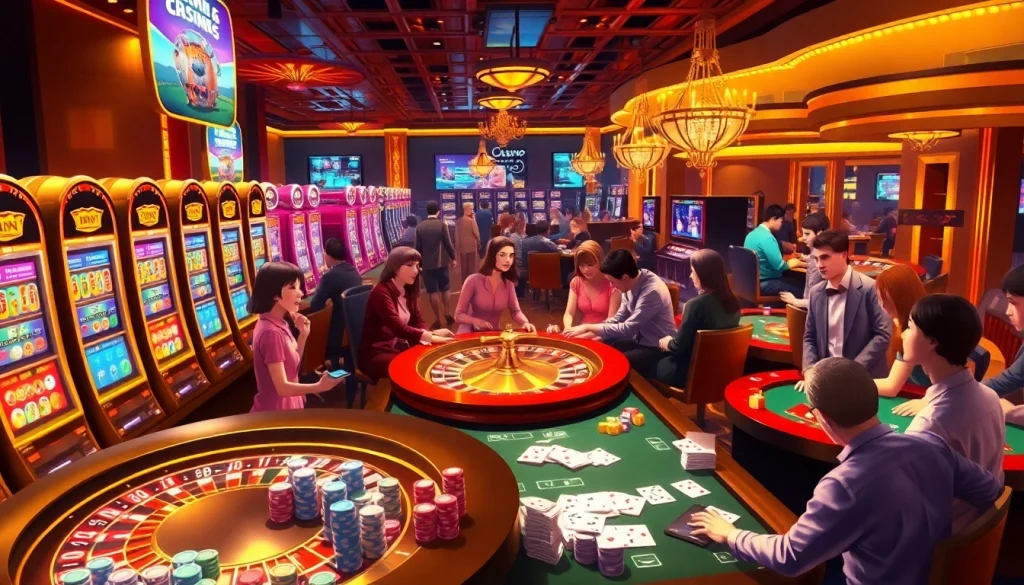 Experience thrilling gameplay at https://uu88.hu.net/ with vibrant casino tables, players, and exciting slots.