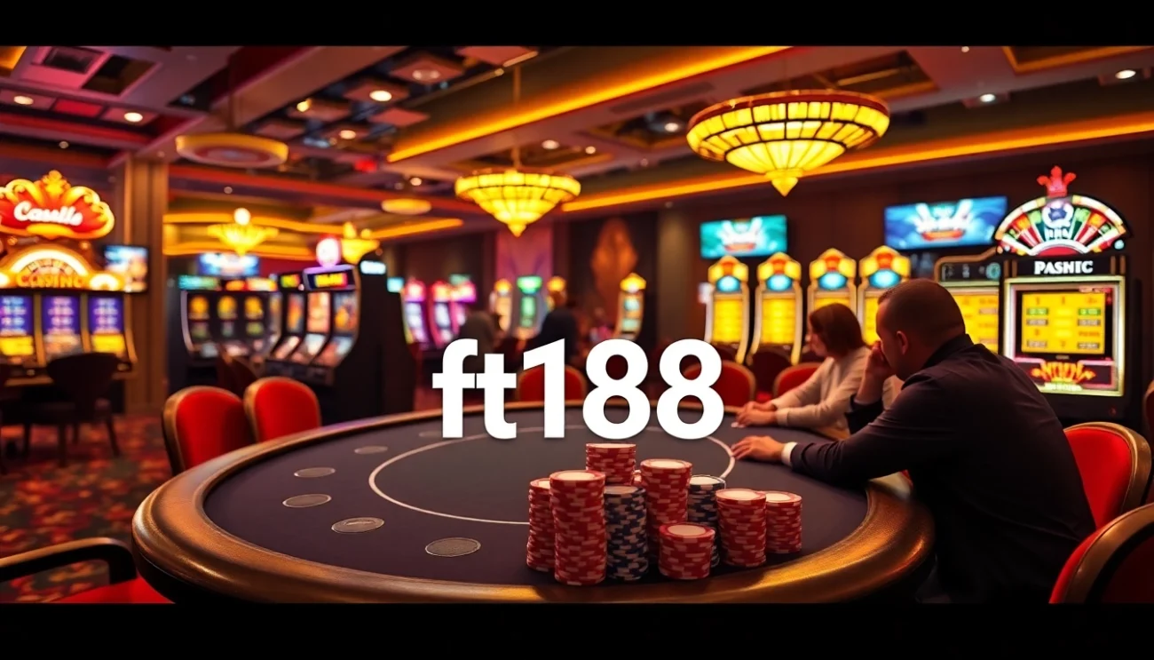 Experience high-stakes poker at f168 casino with vibrant gaming tables and thrilling slot machines.