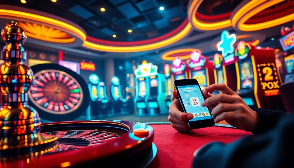 i1dompet powers an immersive online casino experience with vibrant slot machines and roulette, enticing gamblers to win big.