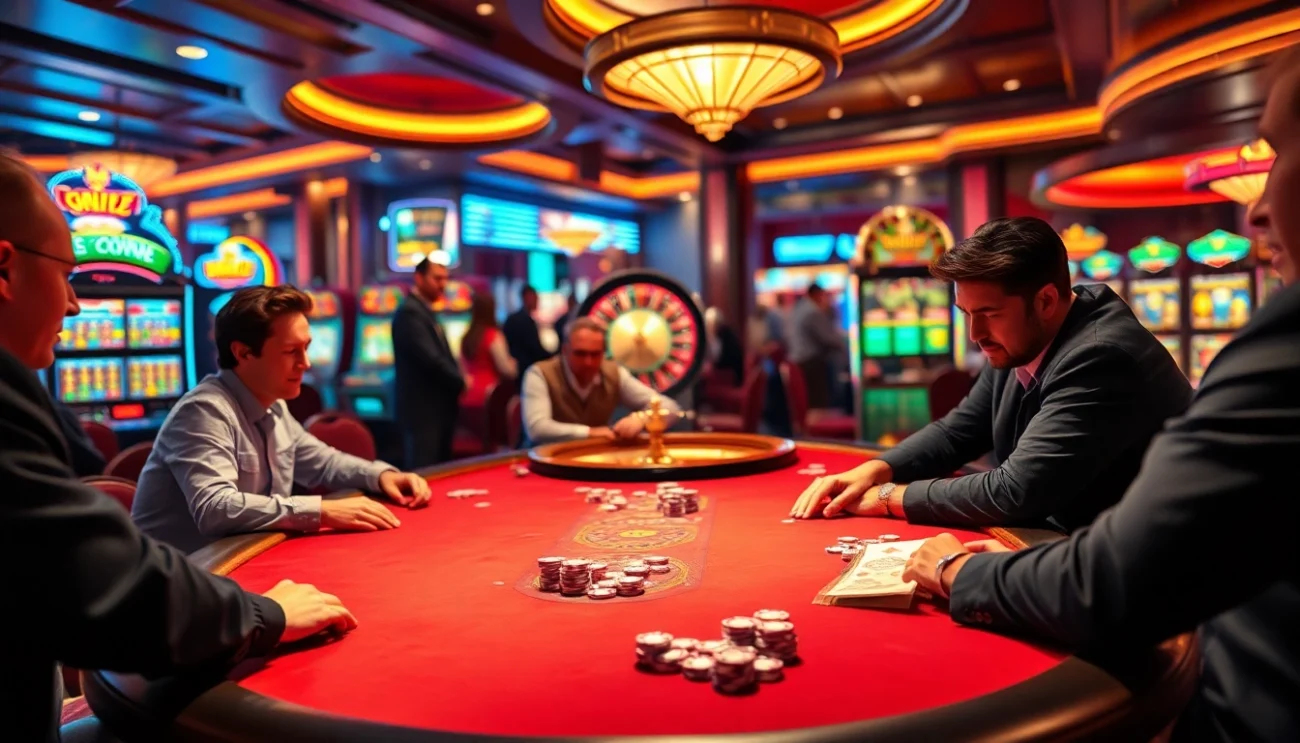 Immerse in the excitement of BL555, where thrilling poker and roulette games unfold in a luxurious casino.