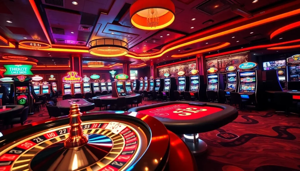 Experience the thrill of online gambling with 789 bet at a dynamic casino scene featuring poker chips, a roulette wheel, and players placing bets.
